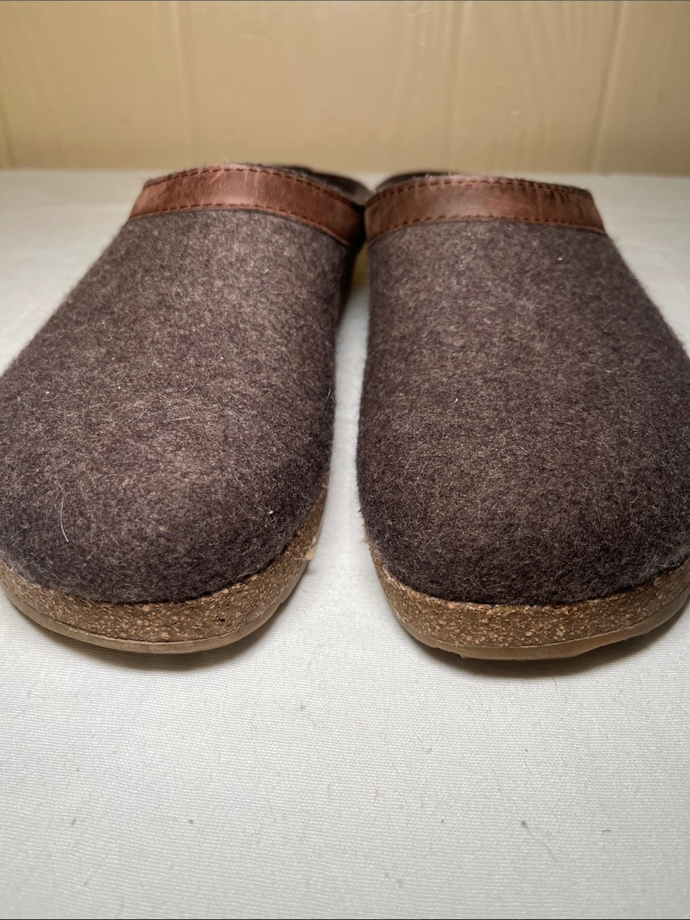 Haflinger Brown Wool Slip-On Clogs - Picture 4 of 11